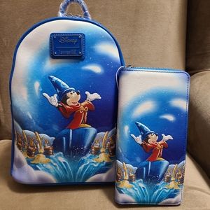 Sorcerer Mickey Mouse Mini Backpack & Wallet Set